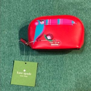 Toucan Appliqué Red Coin Purse
